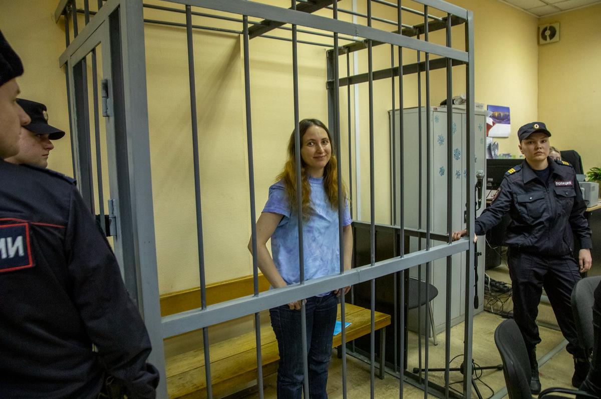 Саша Скочиленко в суде. Фото: Алексей Душутин / «Новая газета»