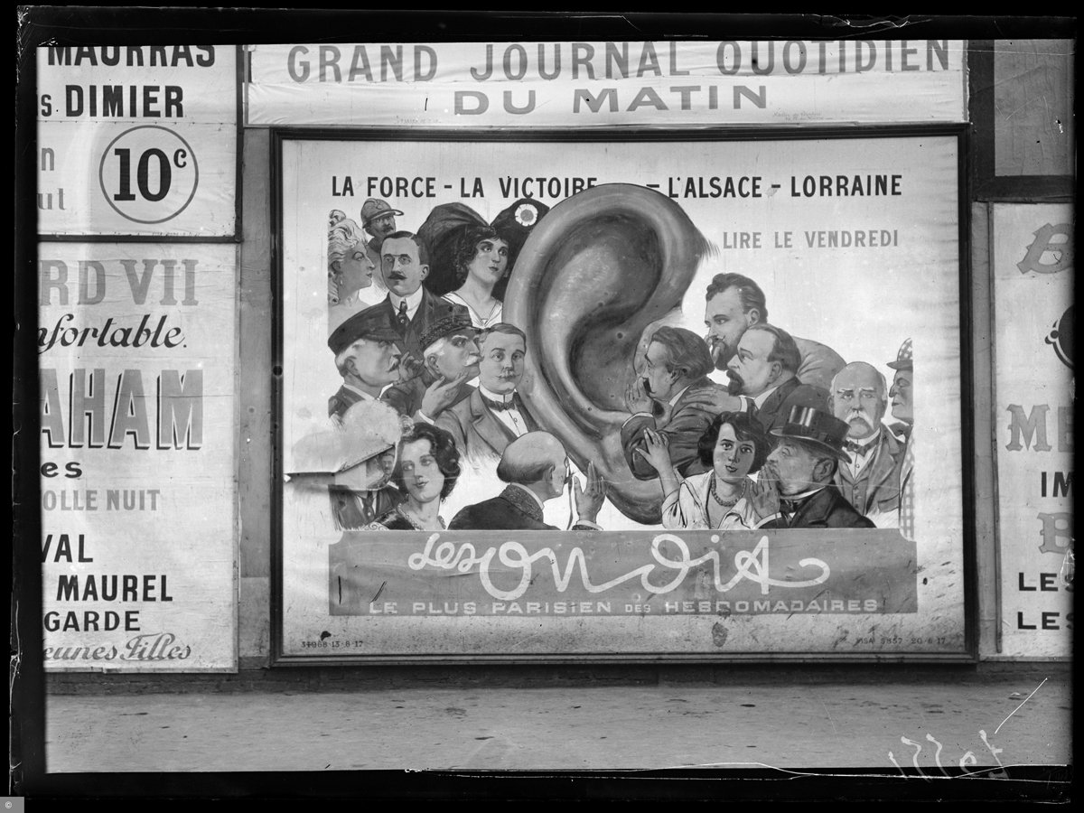 Плакат для еженедельной газеты «Les on dit». Париж, февраль 1918 года. Фото: EAST NEWS