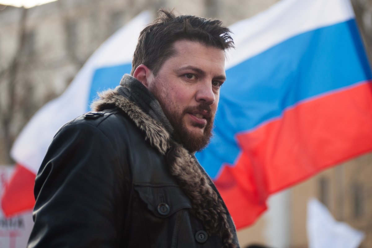 Леонид Волков во время акции протеста 2018 года. Фото: Анна Майорова / URA.RU / ТАСС