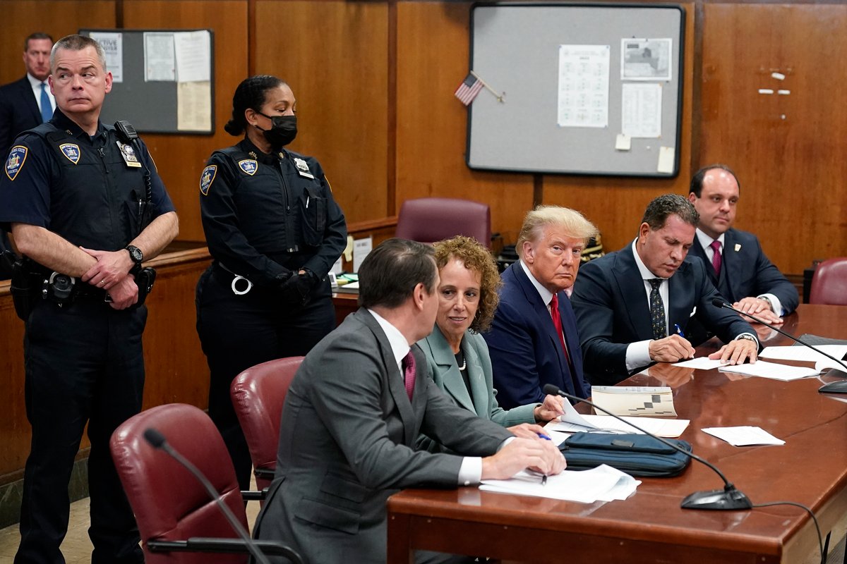 Дональд Трамп на заседании в суде. Фото: AP / ТАСС
