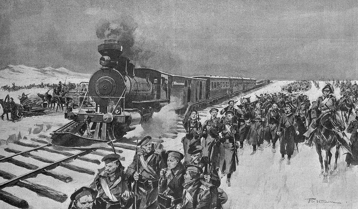 Российские войска двигаются к корейско-маньчжурской границе. Иллюстрация: Фредерик де Ханен