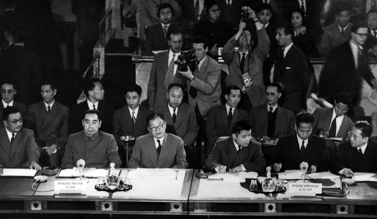 Заседании Женевской мирной конференции во Дворце Наций. Швейцария, 21 июля 1954 года. Фото: AP / East News