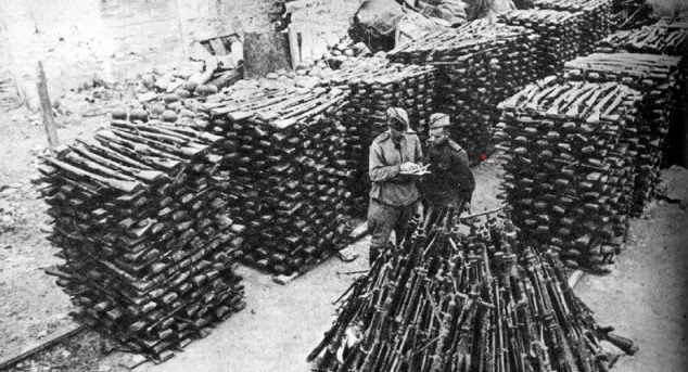 Немецкие трофейные винтовки. Фото: wwii.space