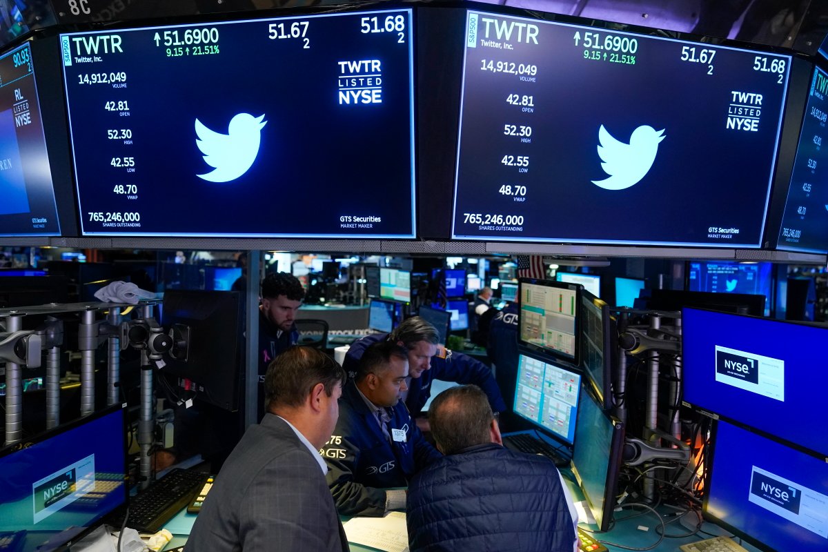 Акции Twitter на бирже. Фото: Seth Wenig / AP / TASS