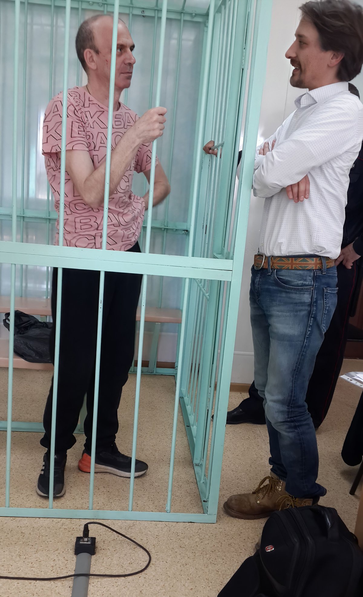Афанасьев и адвокат Васин. Фото: Алексей Тарасов / «Новая газета»